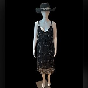 Summer cocktail dress with sequin